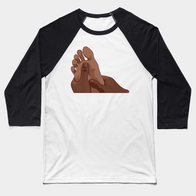 Foot rub Baseball T-Shirt by emiliapapaya